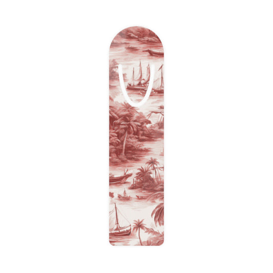 Bookmark - Aluminum, Tropical Toile, Russet