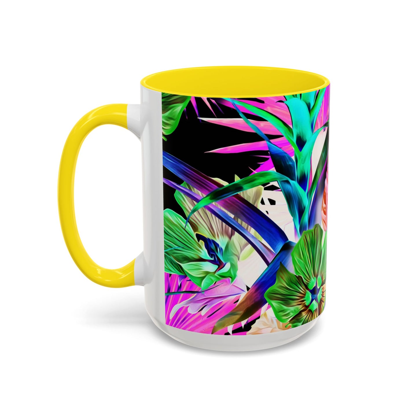 Accent Coffee Mug (11, 15oz), Plant Palooza, black / Various Colors