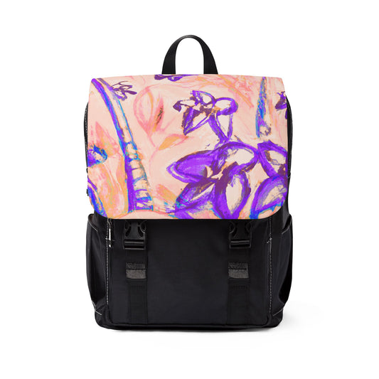 Tropical Doodles/Peach Casual Backpack - Perfect for Everyday Adventures
