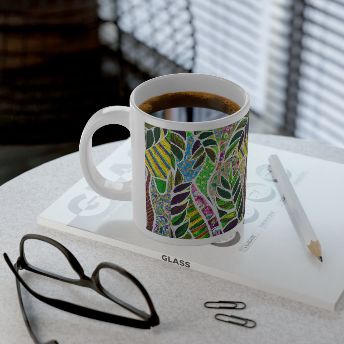 Jumbo Mug, 20oz, Amazon Whimsy | Tropical Coffee Cup