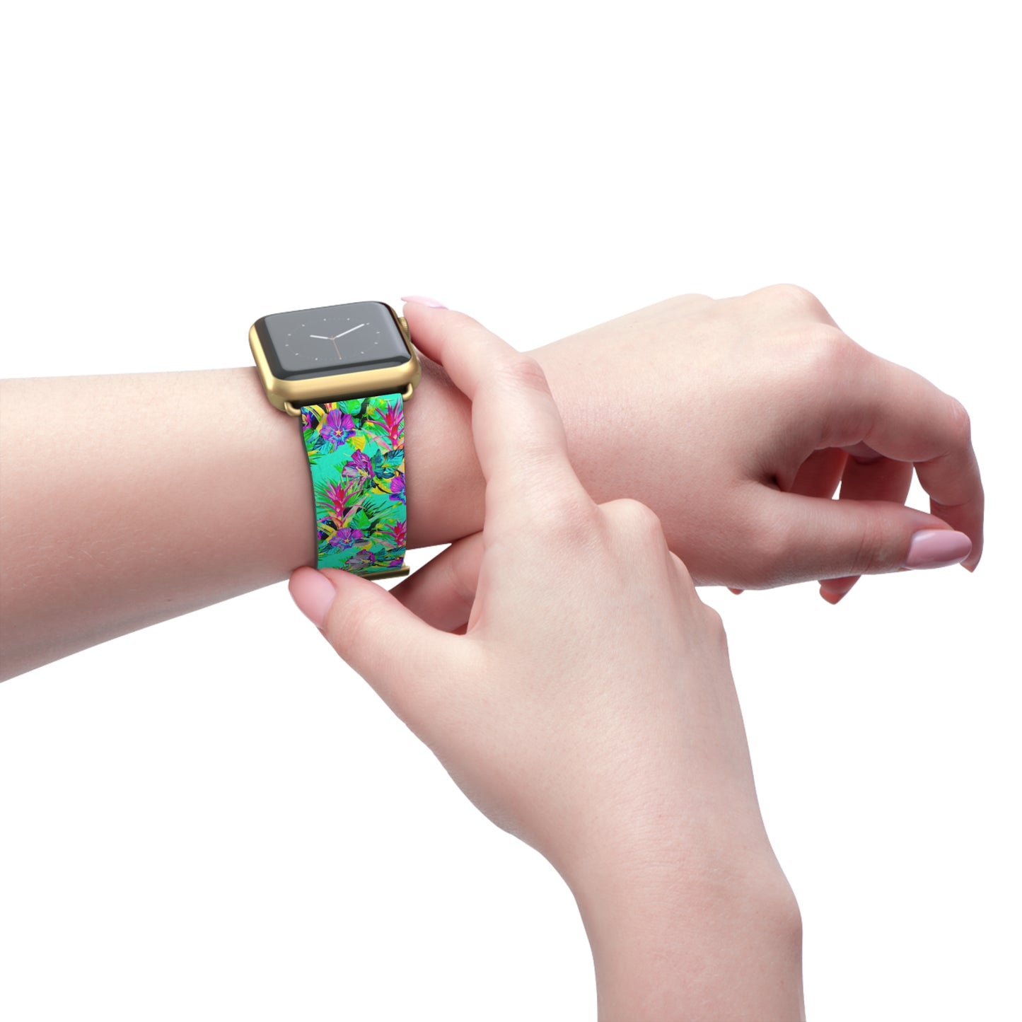 Apple Watch Band - Plant Palooza, turquoise