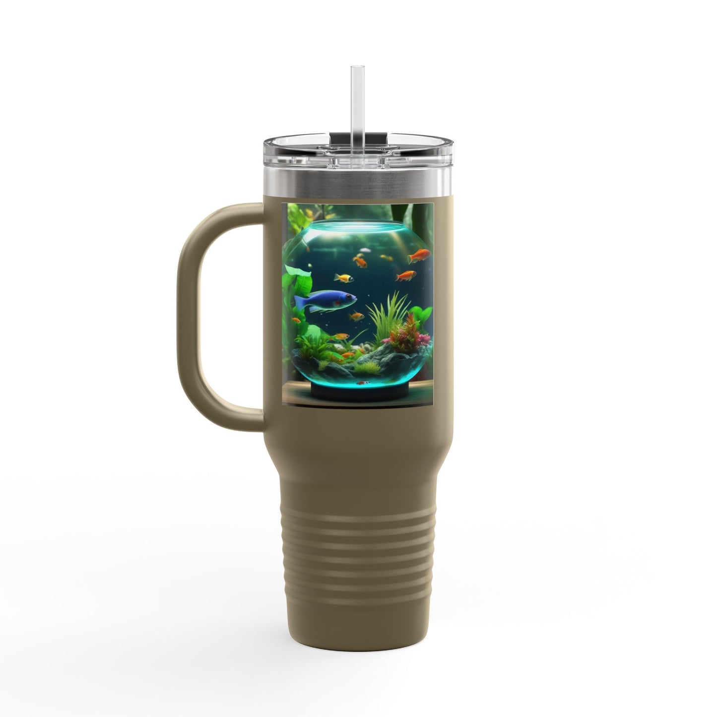 Insulated Travel Mug, 40oz / Tropical Fish Bowl #1 - Perfect for Outdoor Adventures