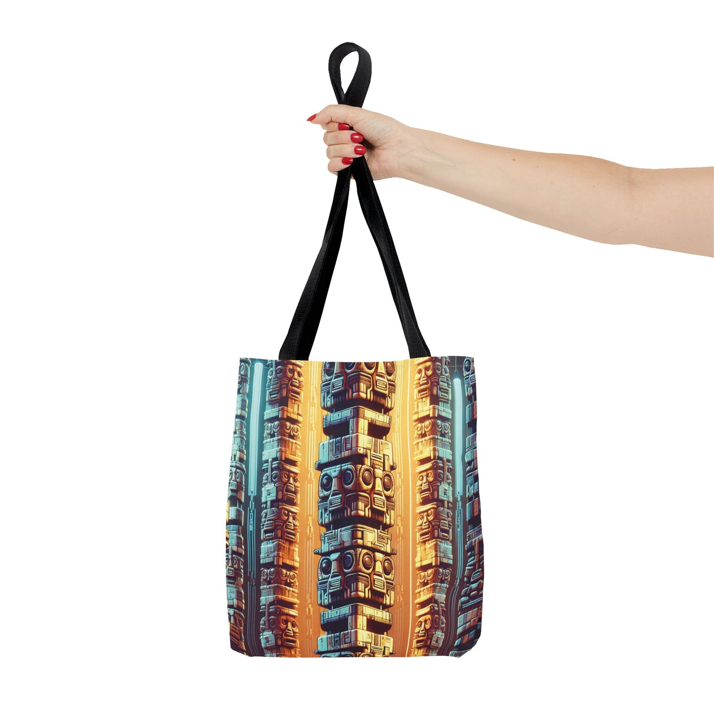 Techno Tiki Totems Tote Bag - 3 Sizes