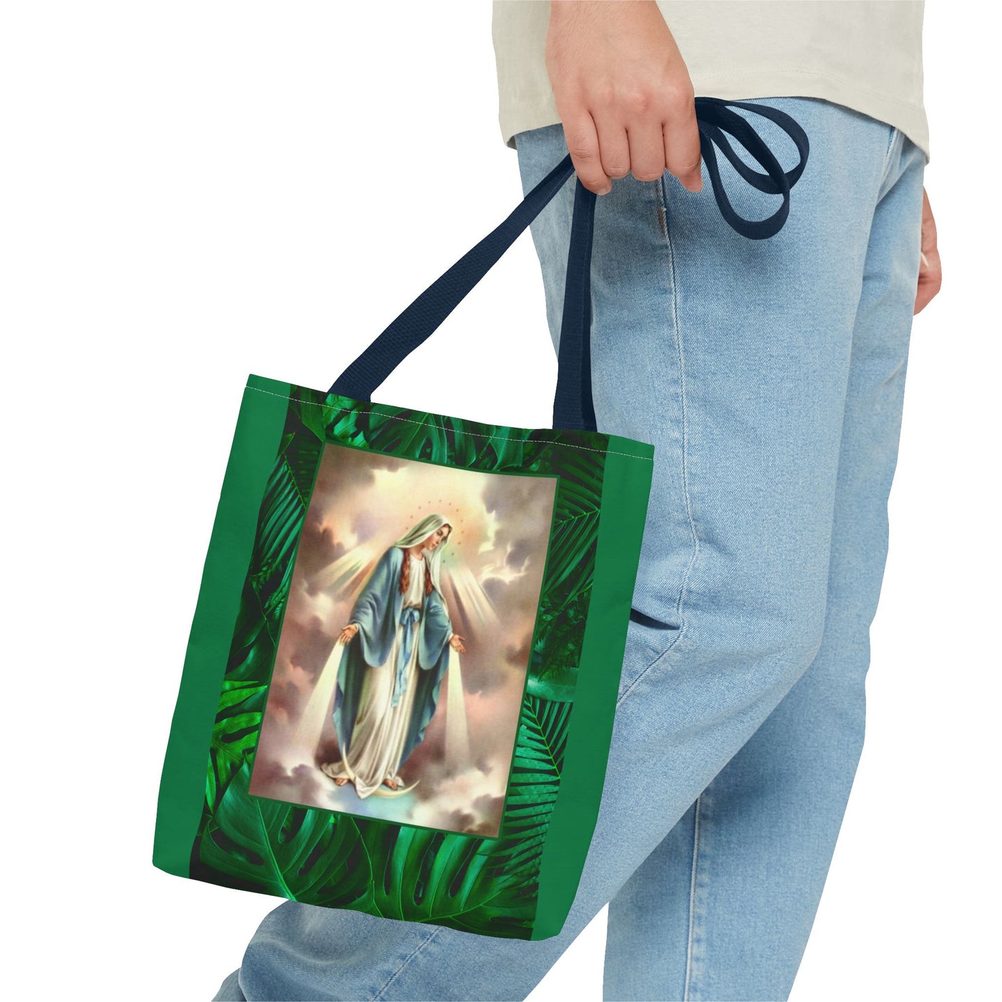 Religious Our Lady of Grace Tropical Tote Bag - 3 Sizes