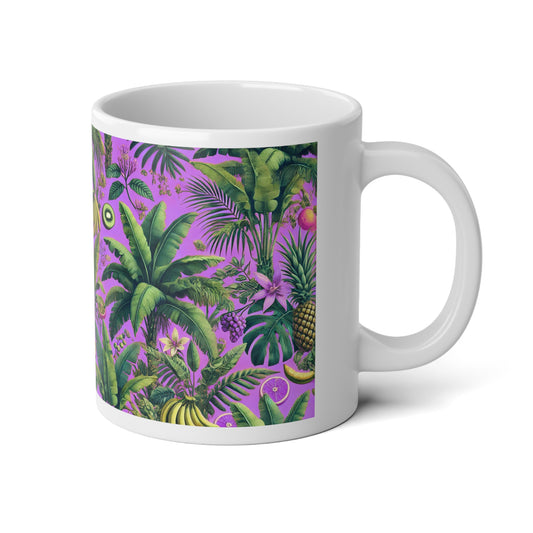 Jumbo Mug, 20oz, More Tropical Fruit Lilac | Tropical Coffee Cup