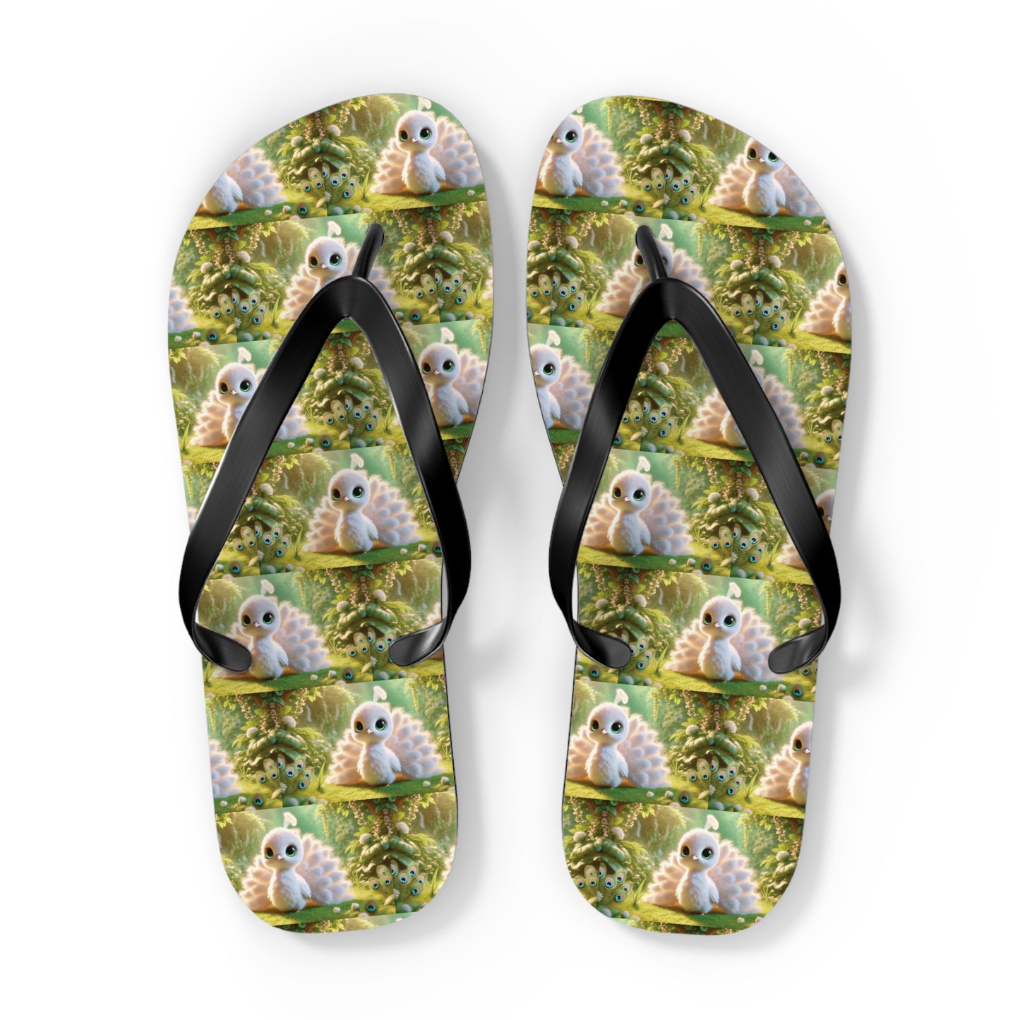 Flip Flops - Baby White Peacock