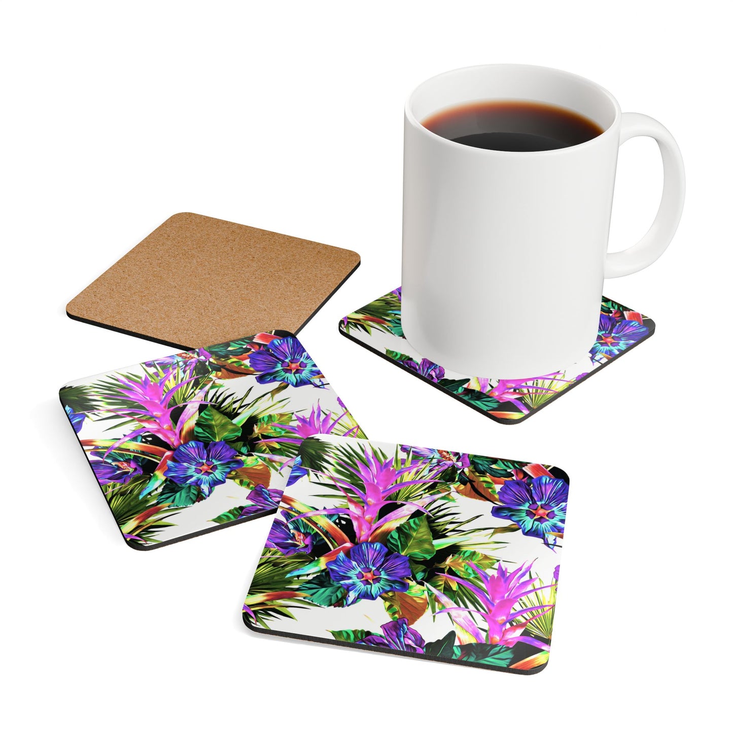 Coaster Set - Plant=Palooza, white