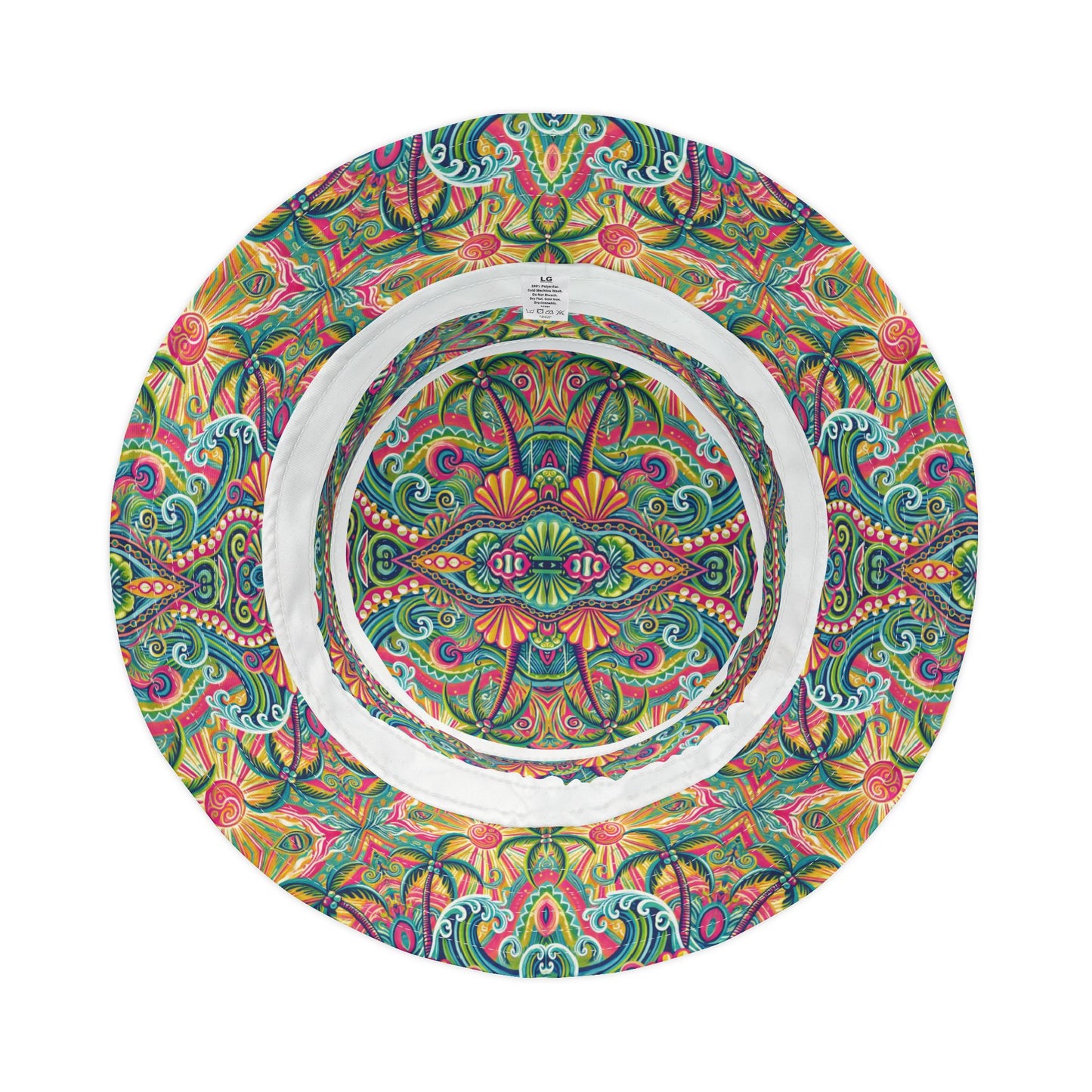 Tropical Polyester Bucket Hat, 2 Sizes - Kaleido Bay