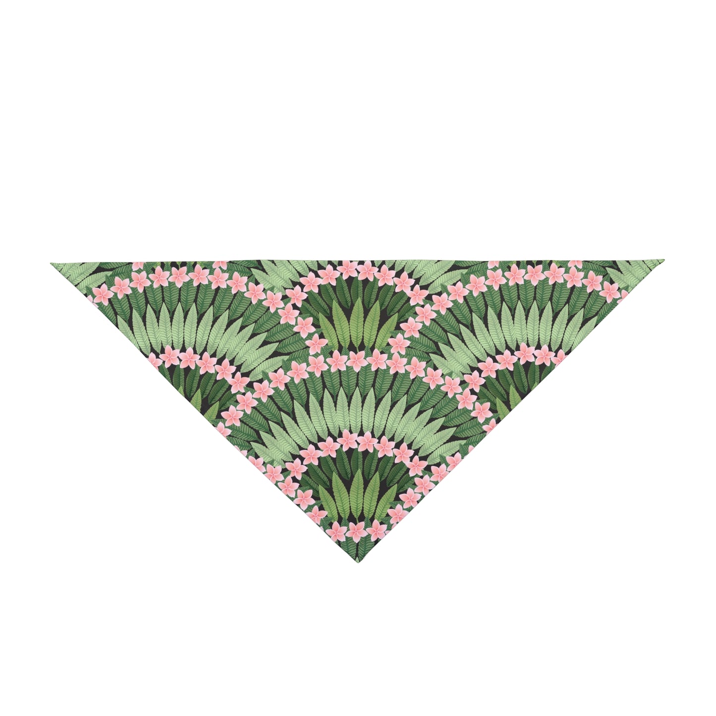 Plumeria and Palms Tropical Pet Bandana, 2 Sizes - Stylish accessory for dogs & cats