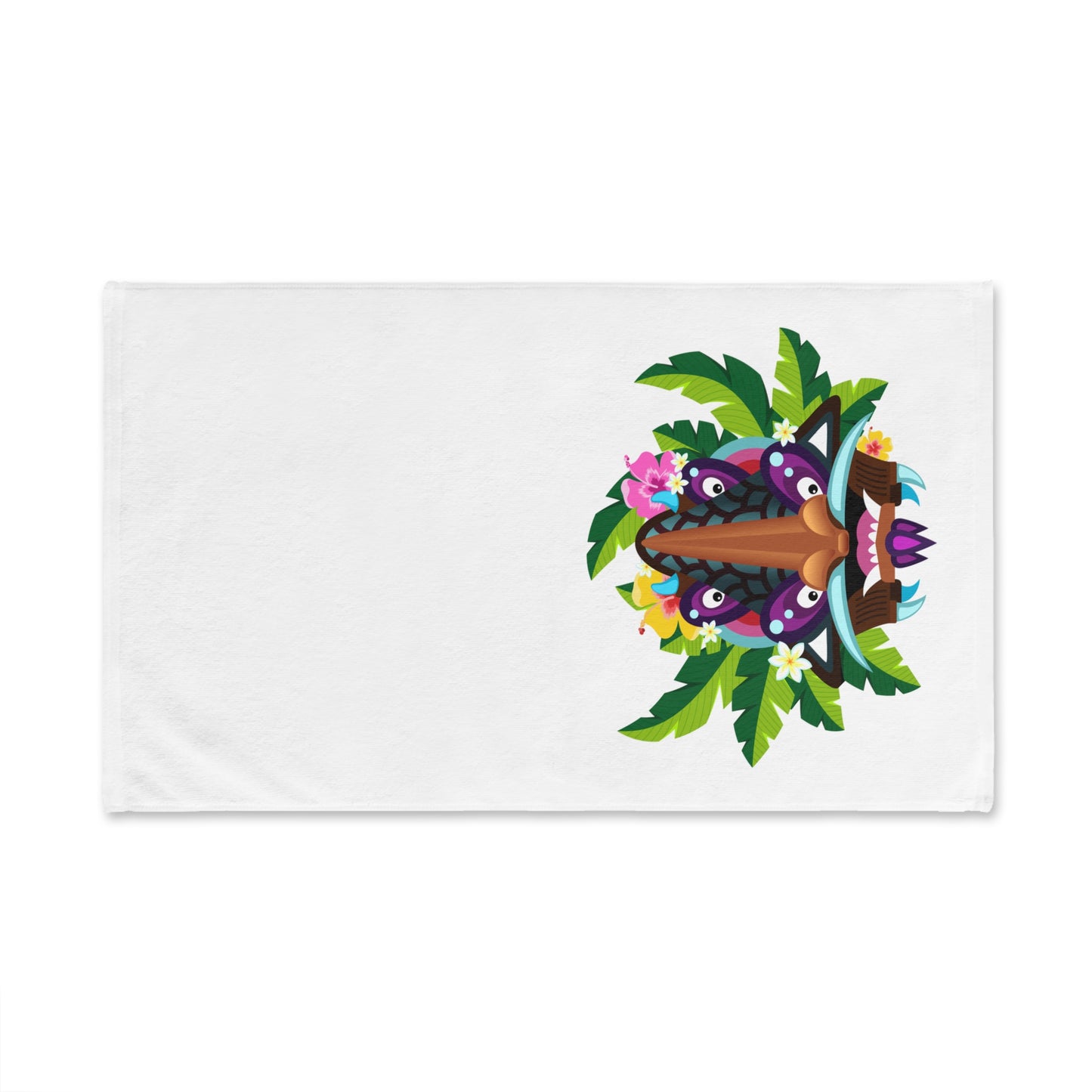 Tropical Paradise Hand Towel - Vibrant Tiki Design for Kitchen or Bath / Tiki Boss Edward