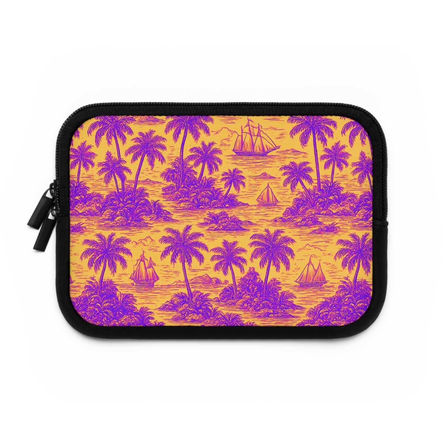 Tropical Laptop Sleeve, 5 Sizes - Perfect for Beach Lovers & Students / Faraway Toile, Pop