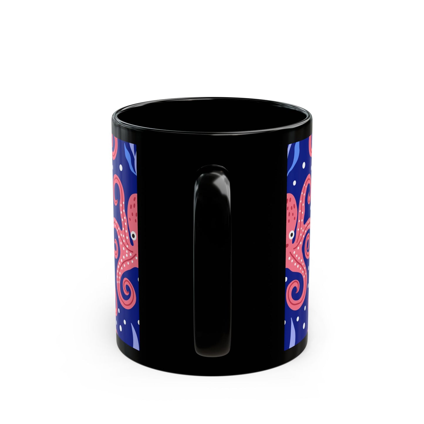 Tentacle Twist Octopus Black Coffee Mug