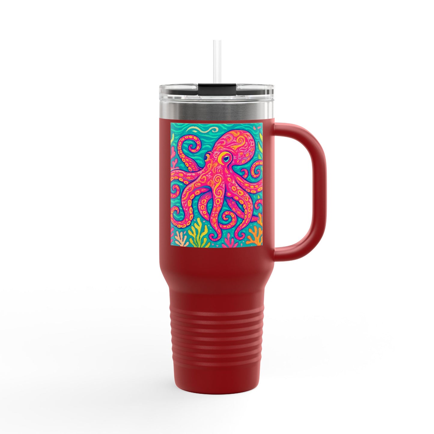 Kraken Joe/Red Insulated Travel Mug - 40oz - Perfect for Outdoor Adventures