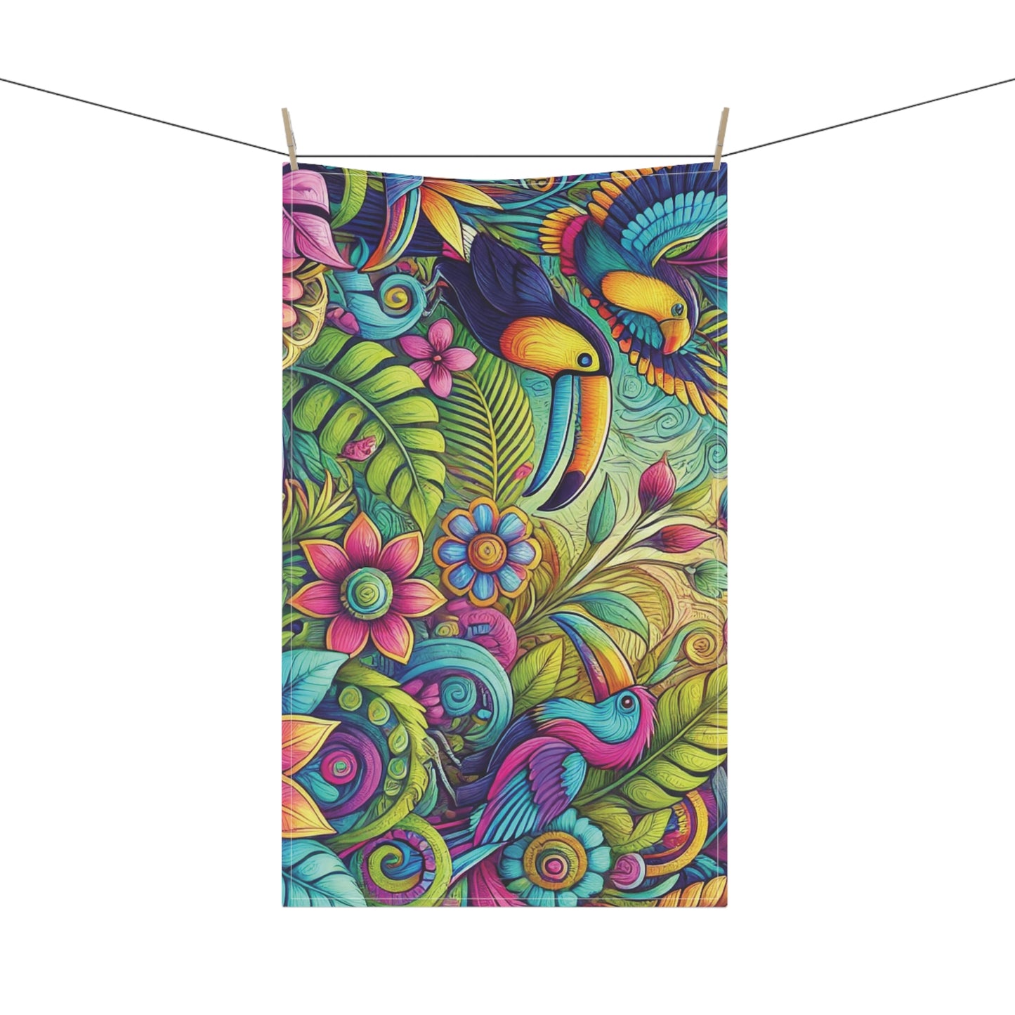 Tea Towels (cotton, poly), Rainforest Music