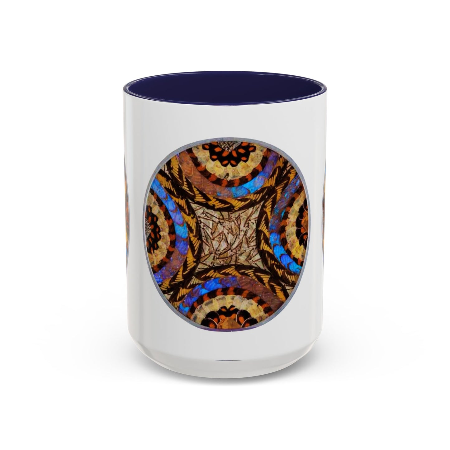 Accent Coffee Mug (11, 15oz), 8 Colors - Real Butterfly Wings Plate #3