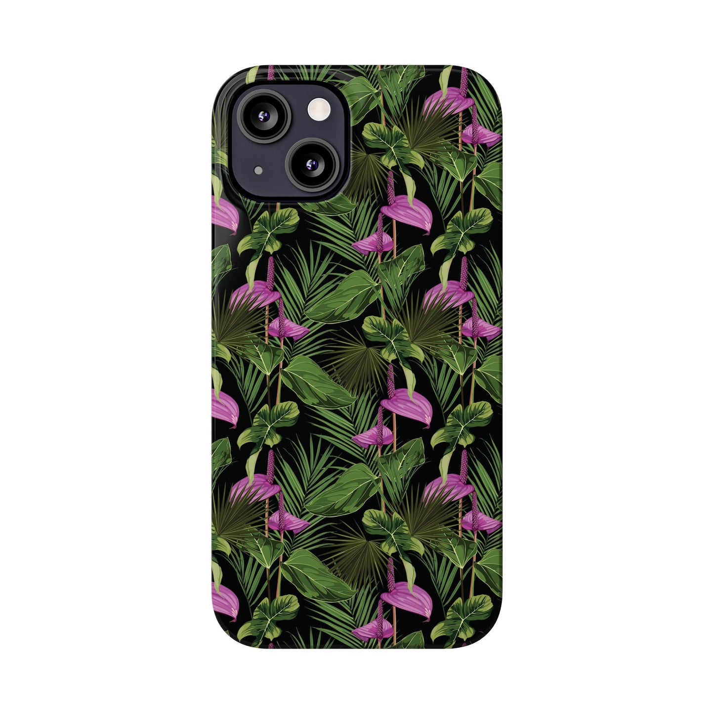 Slim Phone Cases - Anthurium and Palm