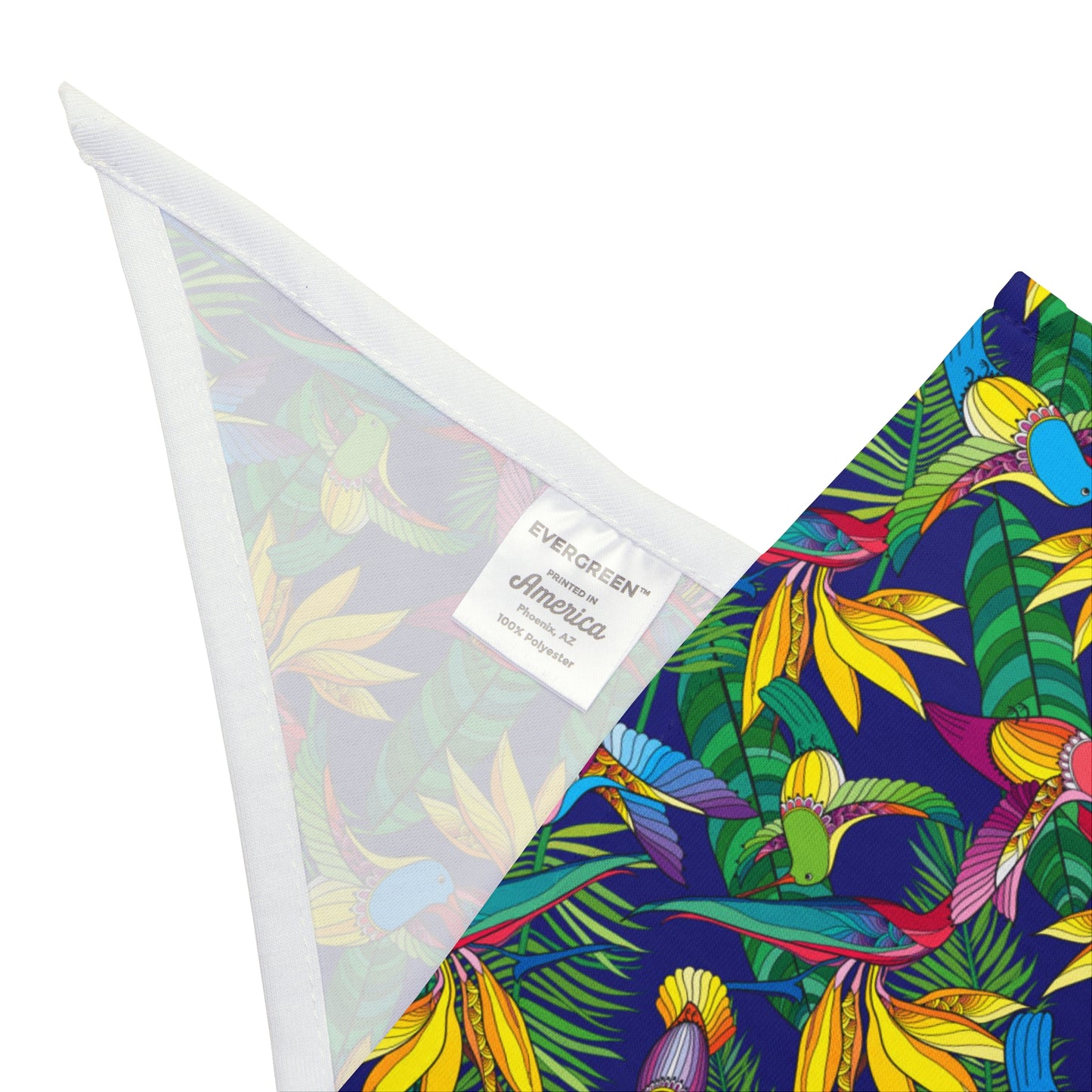 Bird of Paradise Toile Tropical Pet Bandana, 2 Sizes - Stylish accessory for dogs & cats