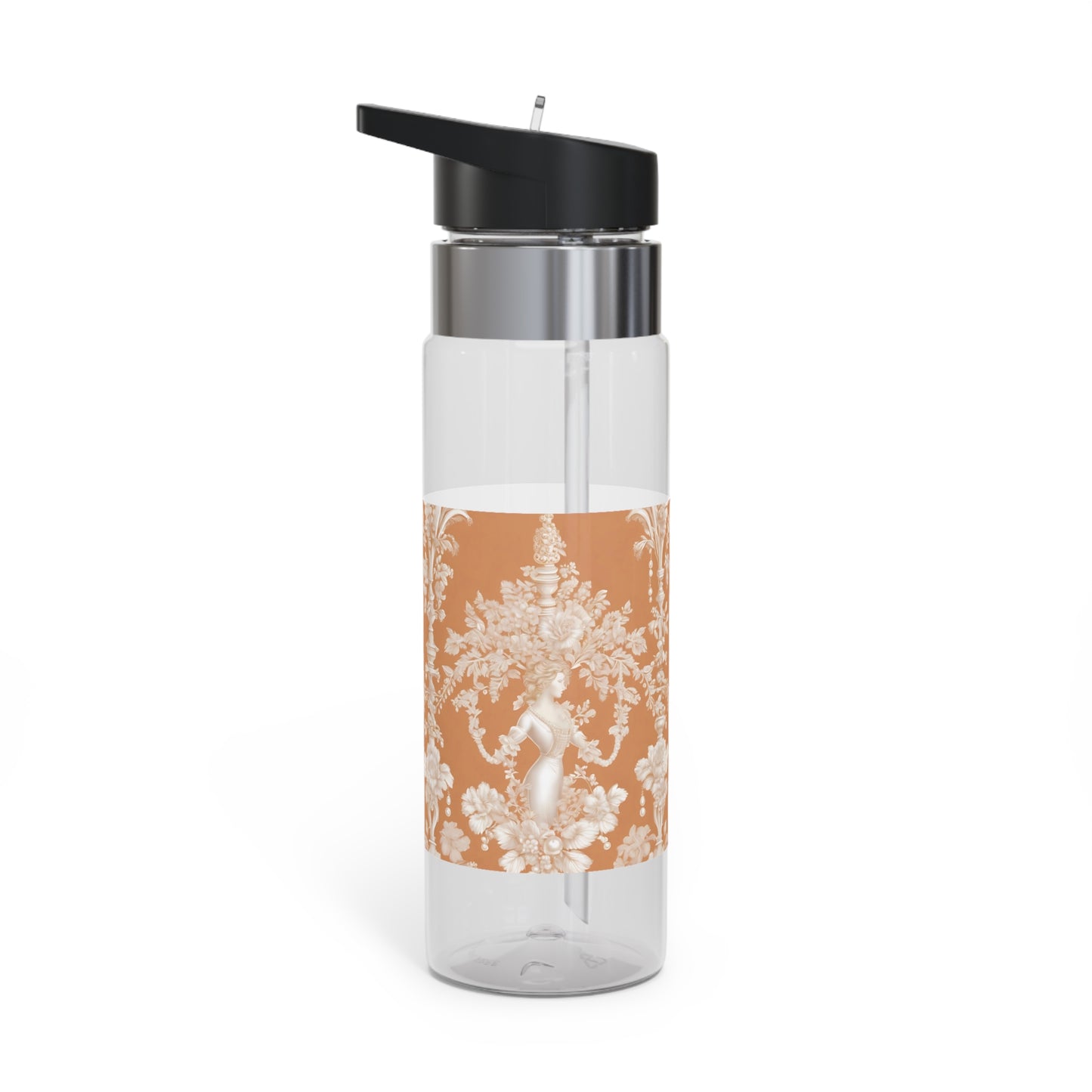 Tropical 20oz Tritan Sport Water Bottle -  Leakproof, Lightweight, BPA-Free / Pearl Lady Toile, Melon