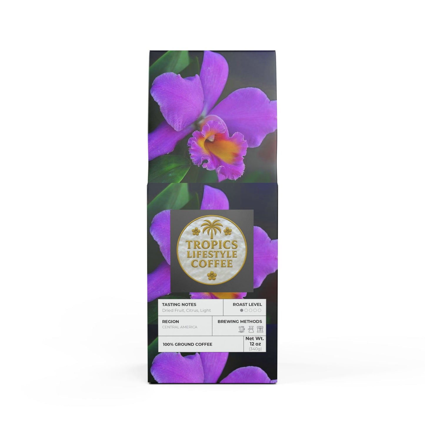 Beach Sunrise Blend™ (Light Roast) Specialty Grade Craft Coffee / Purple Orchid