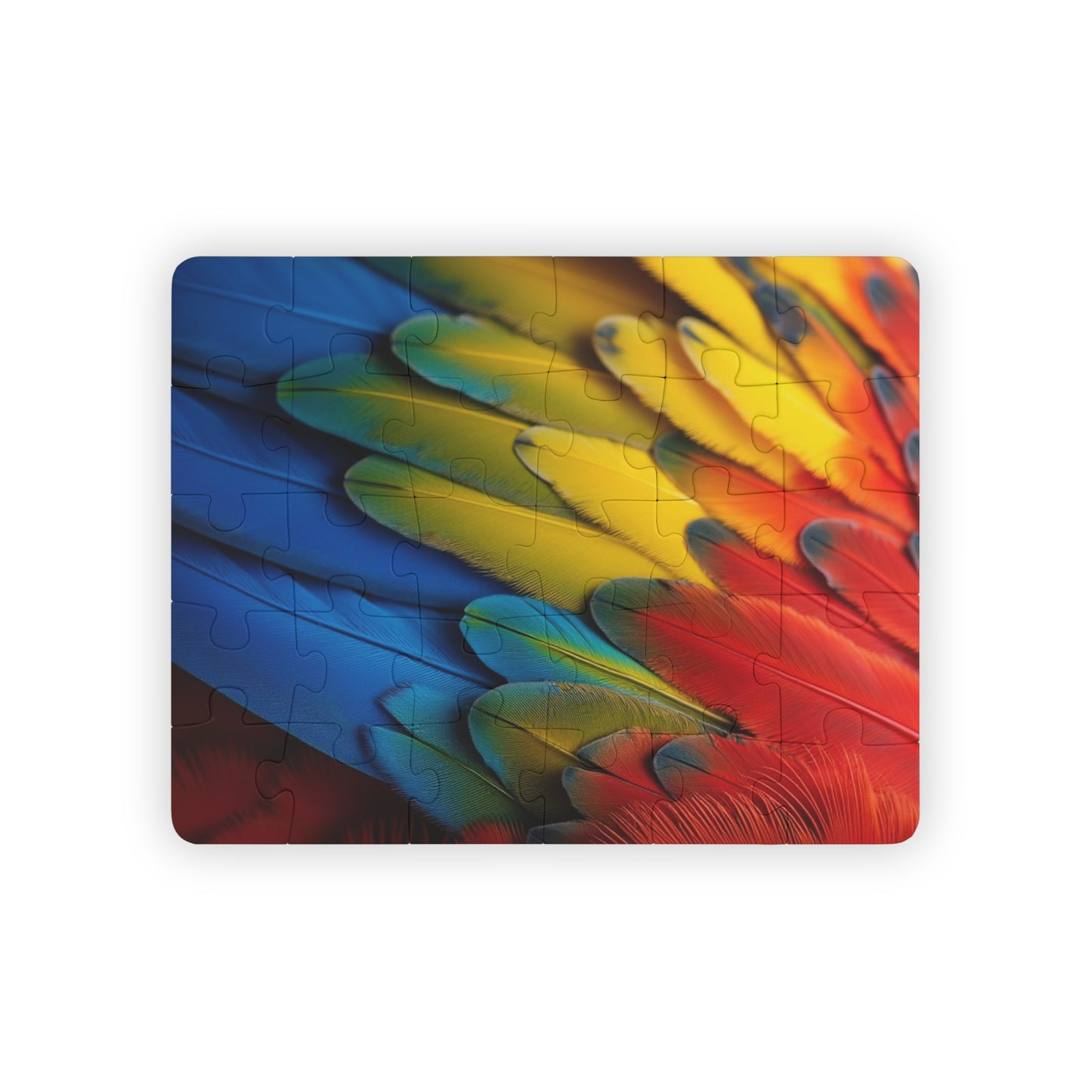 Tropical Kids' Puzzle, 2 Styles - 30-Piece Puzzle for Fun and Learning / Macaw Feathers