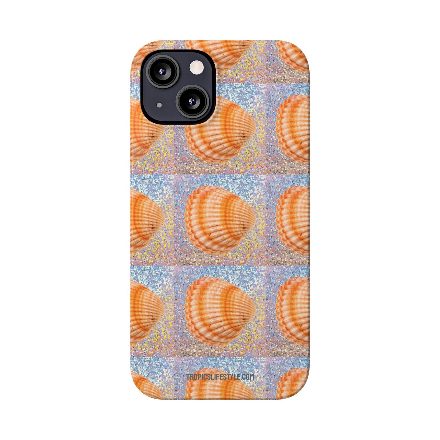 Slim Phone Cases - Disco Orange Scallop