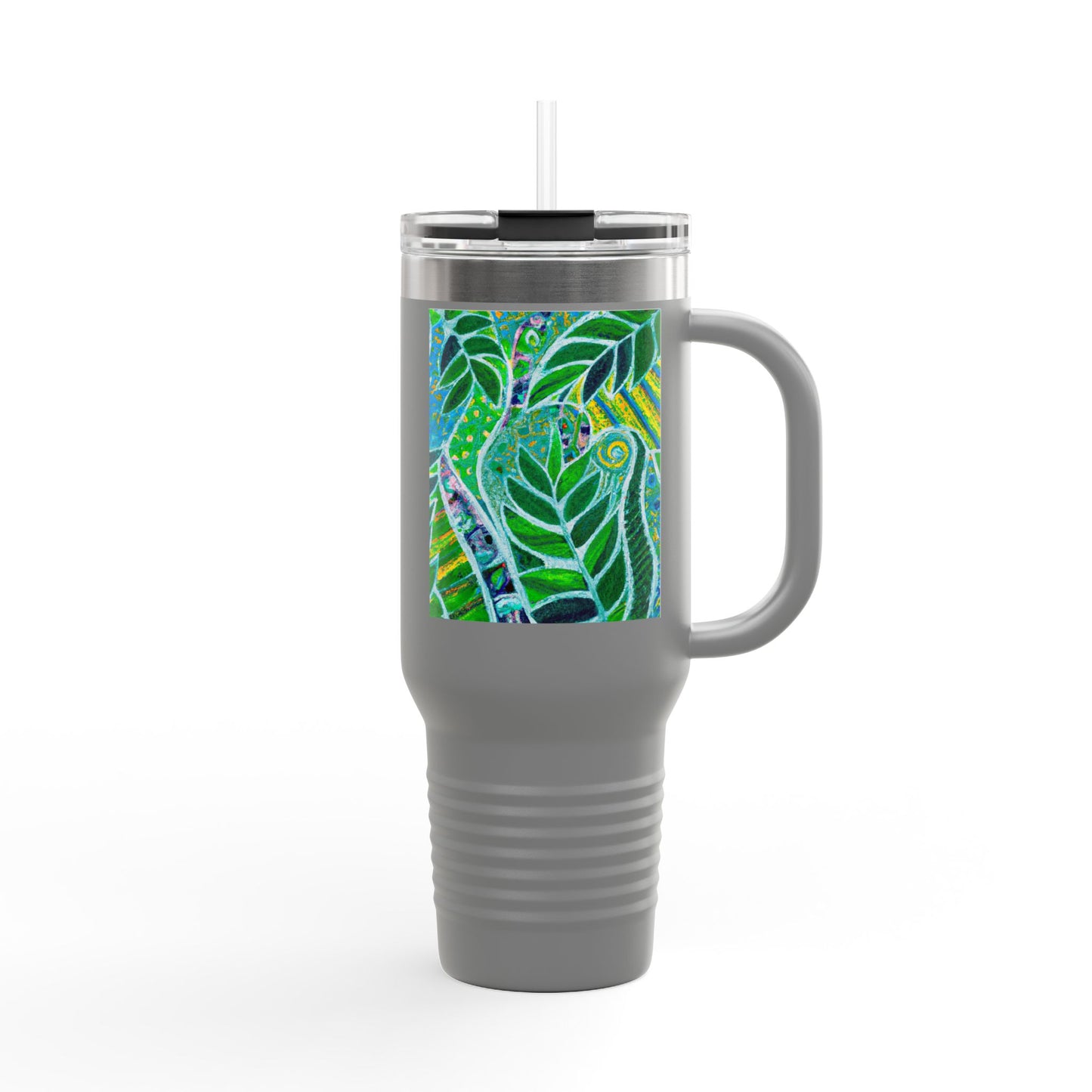 Amazon Whimsy/Green Insulated Travel Mug - 40oz - Perfect for Outdoor Adventures