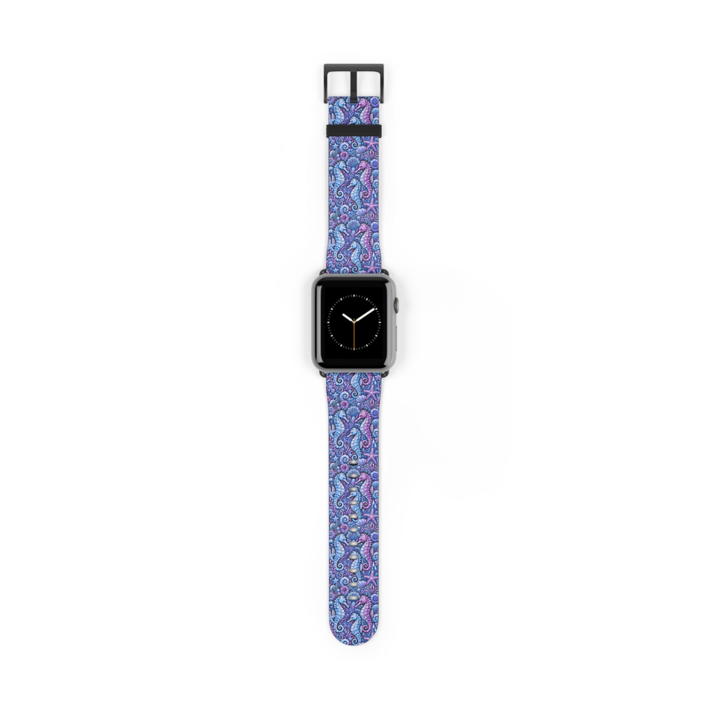 Apple Watch Band - Tropical Seahorse Trio, Blue