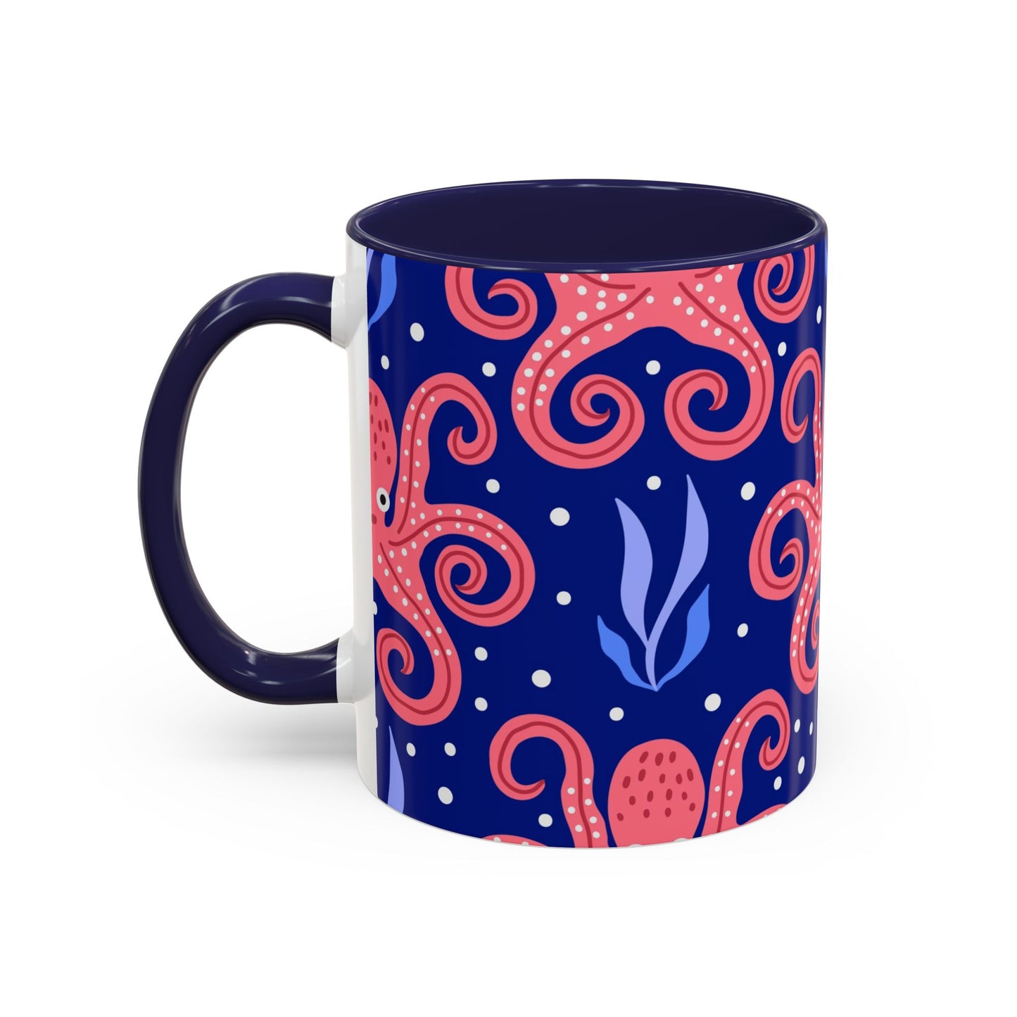 Accent Coffee Mug (11, 15oz), Tentacle Twist Octopus / Various Colors