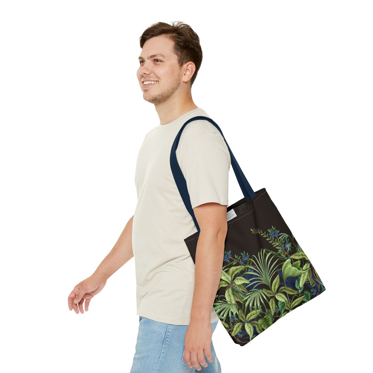 Tropical Midnight Jungle Tote Bag - 3 Sizes