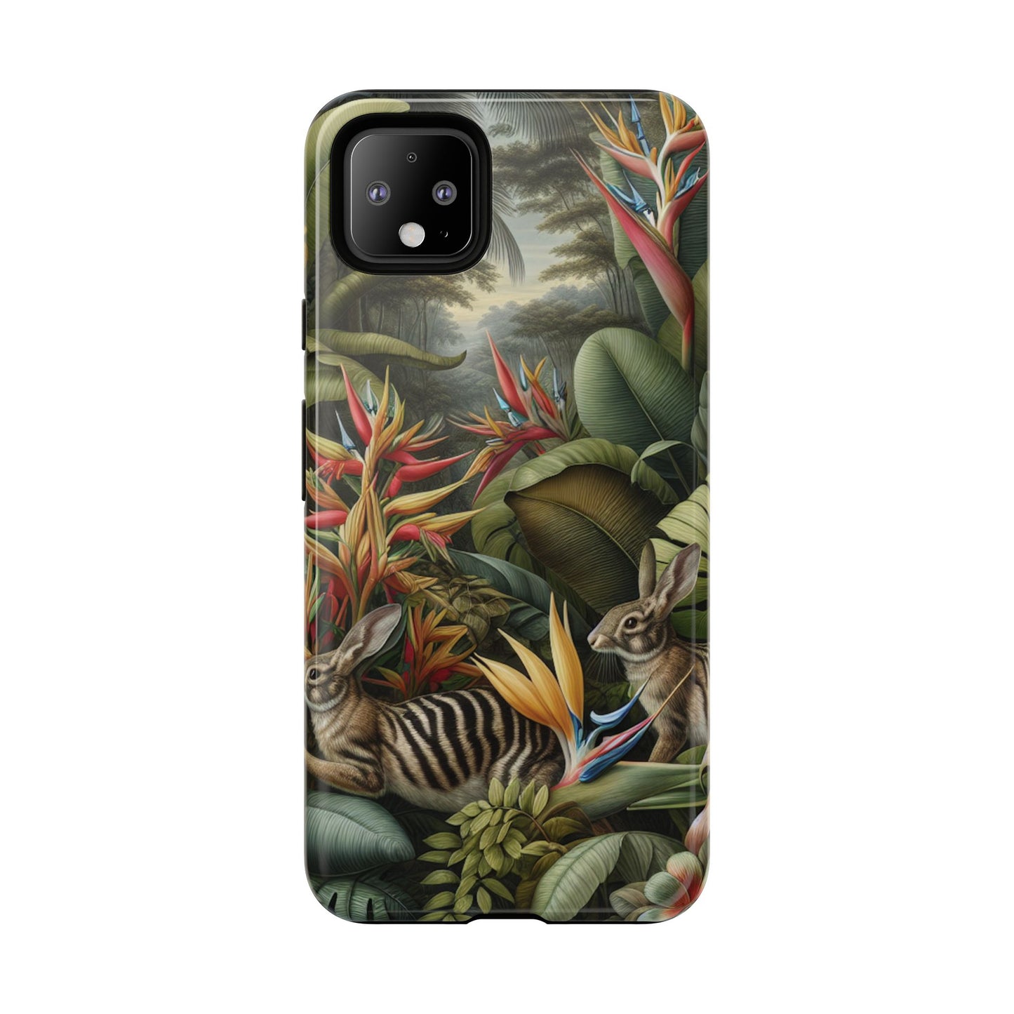 Rainforest Rabbit Outing Phone Case - Tough Cases with Summer Vibe
