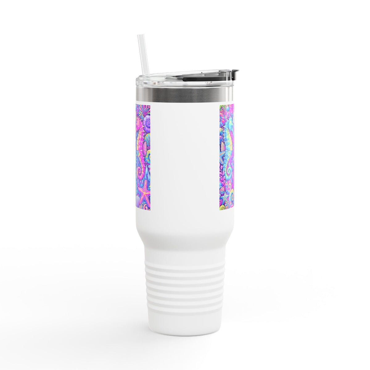 Seahorses/Fantasy Pop nsulated Travel Mug - 40oz - Perfect for Outdoor Adventures