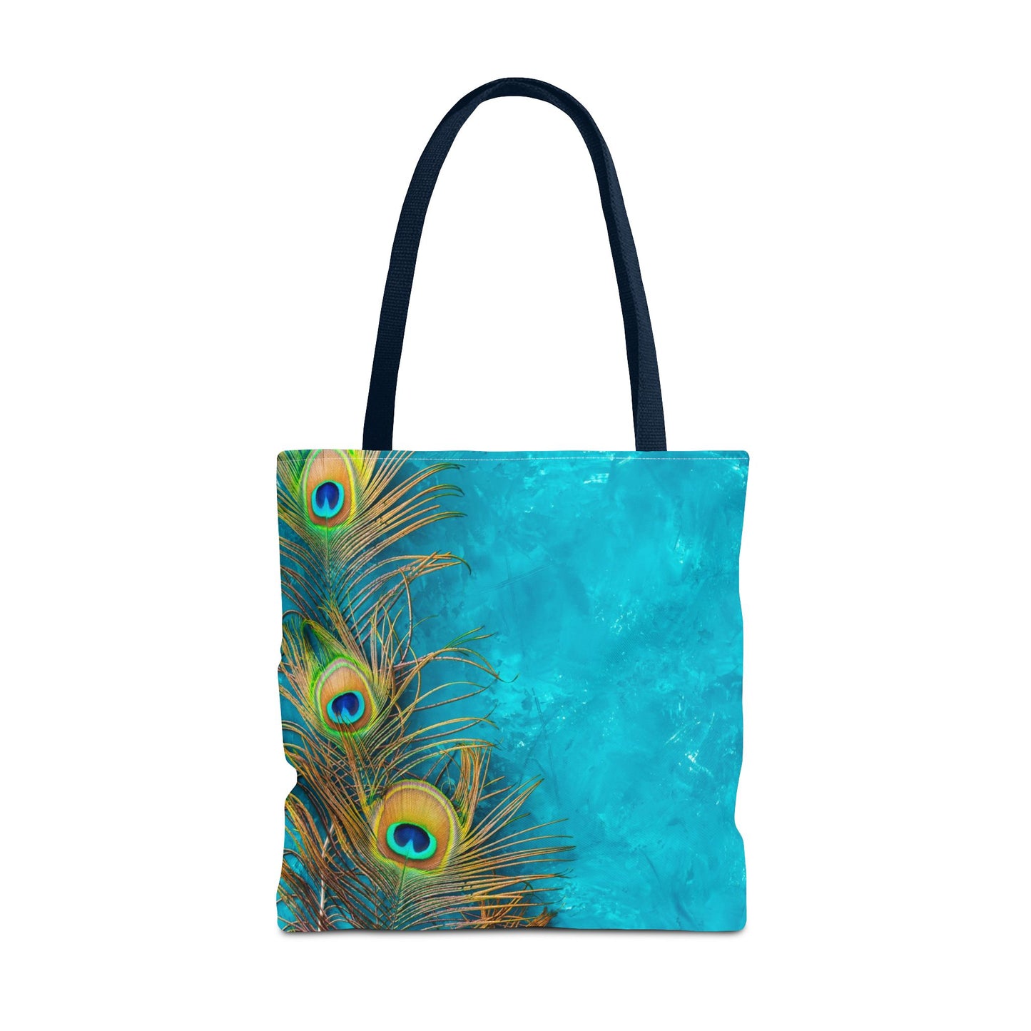 Peacock Turquoise Glow Tote Bag - 3 Sizes