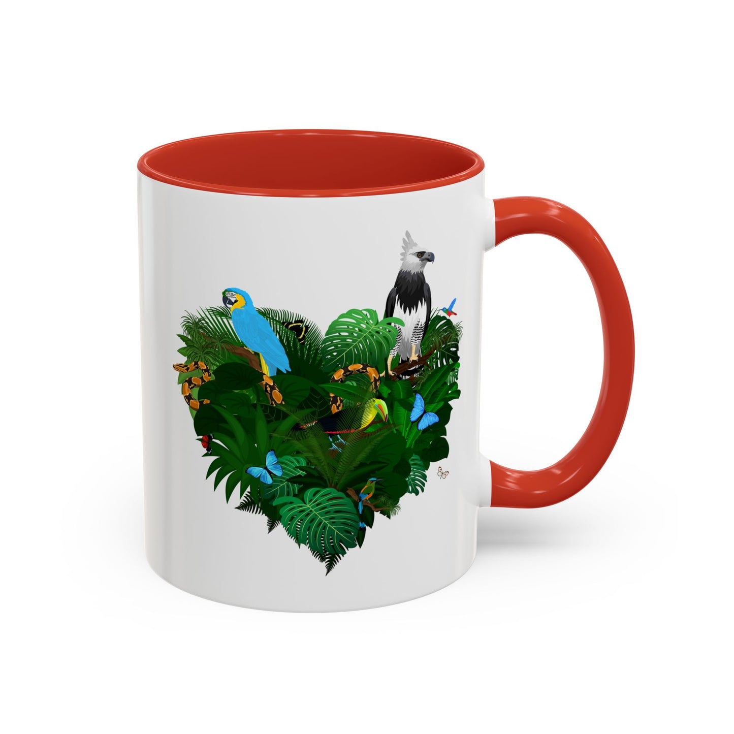 Accent Coffee Mug | Tropical-Inspired Drinkware / Rainforest Love