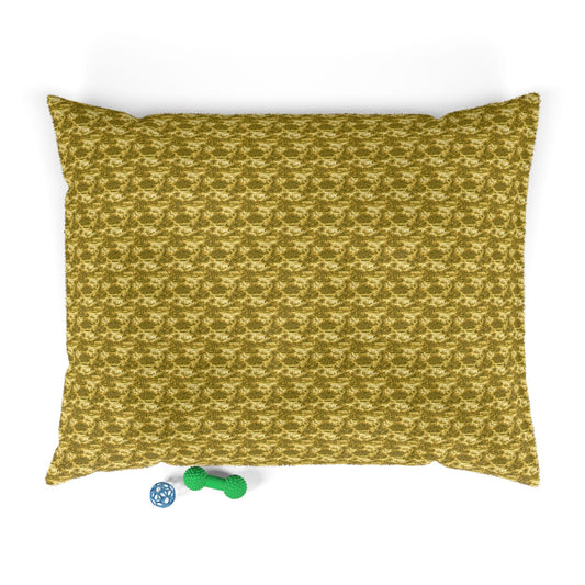 Pet Bed - Tropical Toile, Gold