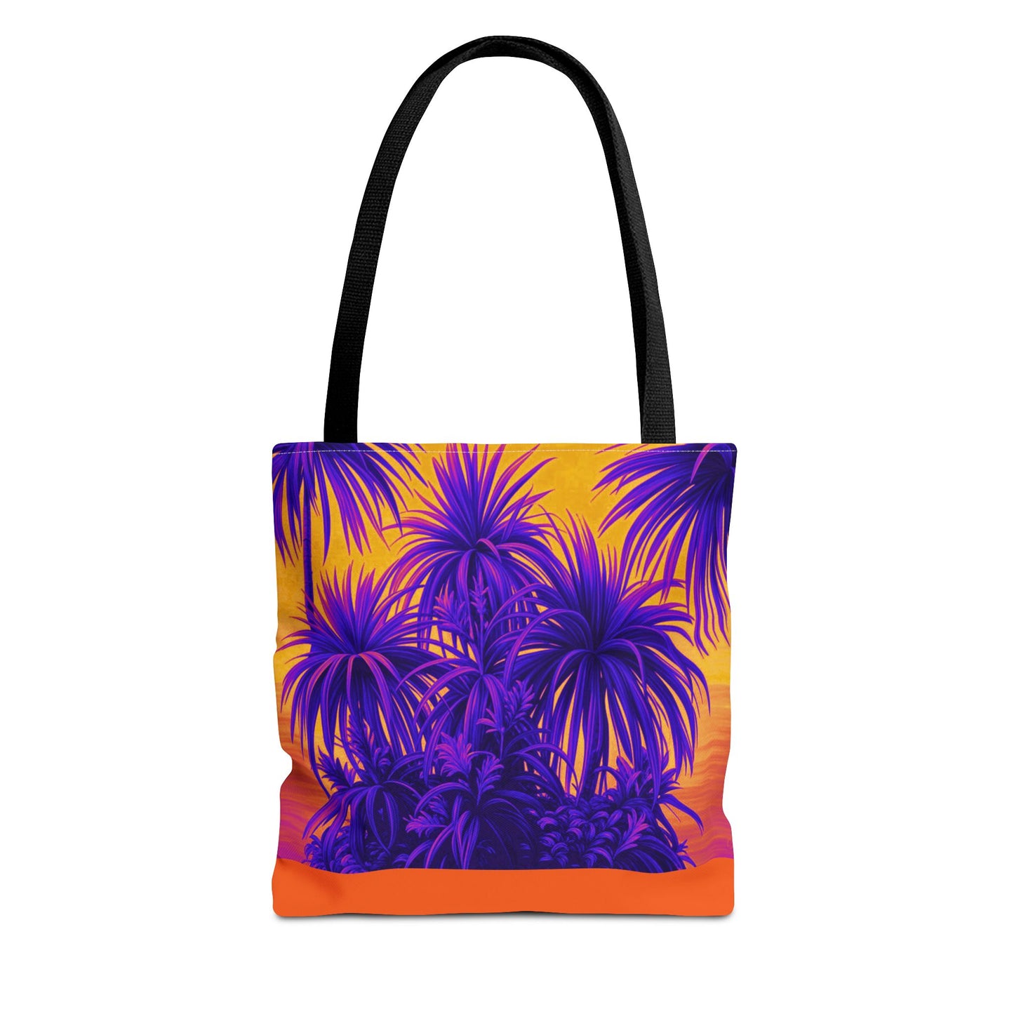 Tiny Palm Island Pop/Orange Tote Bag - 3 Sizes