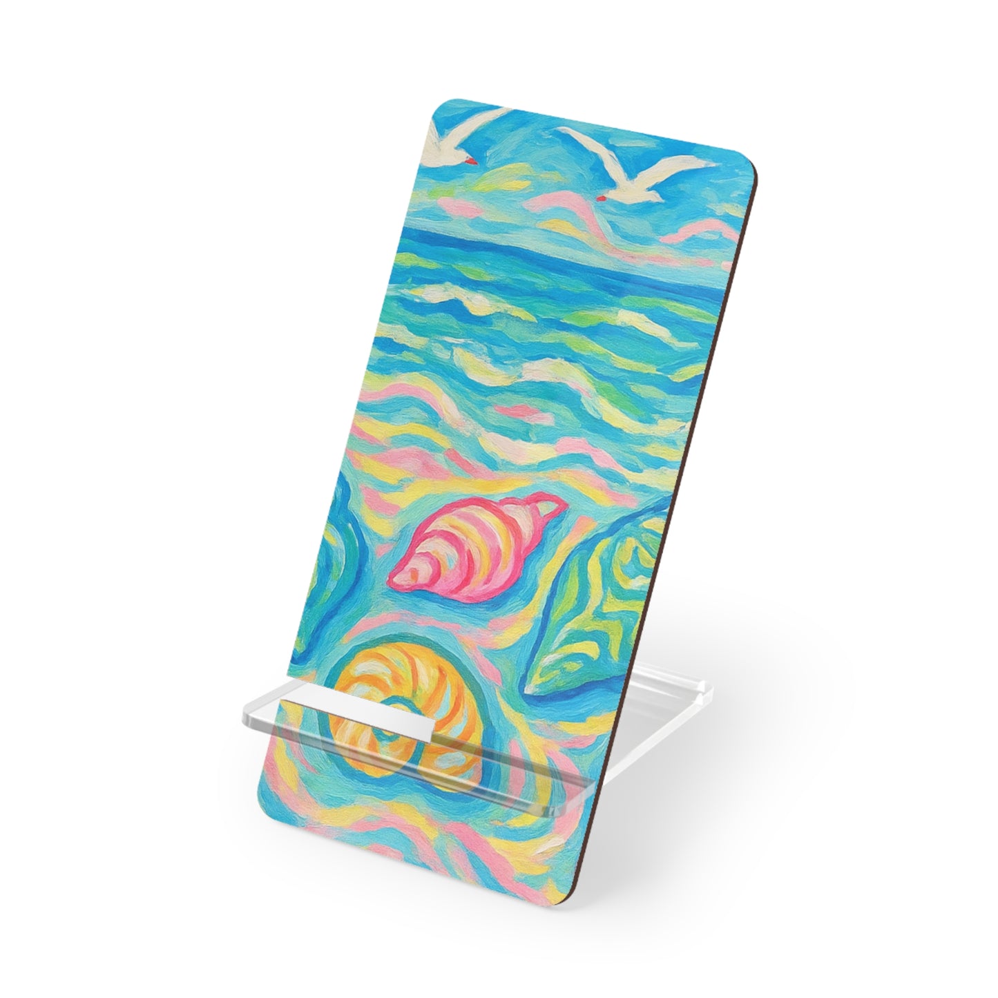 Stylish Smartphone Display Stand - Glow Seashells