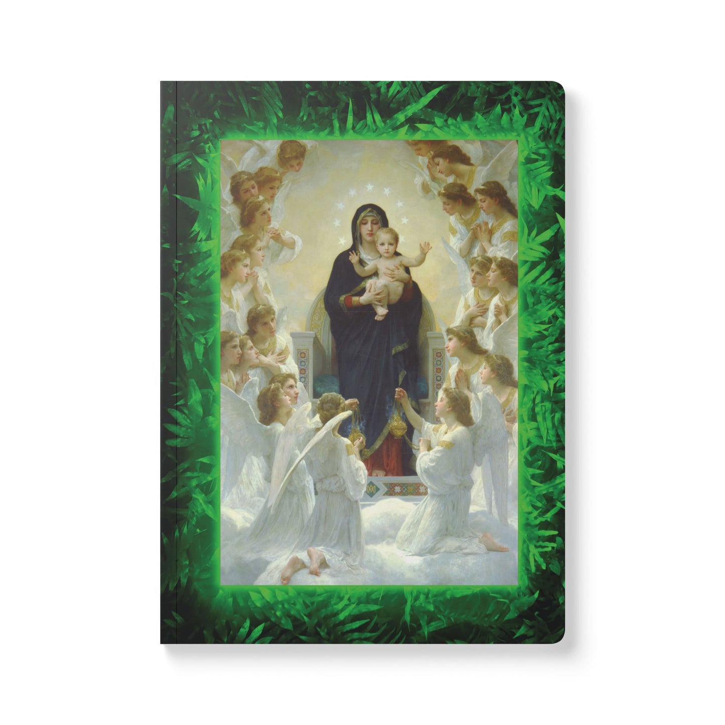 Religious Softcover Journal - Tropical Glow Our Lady With Angels