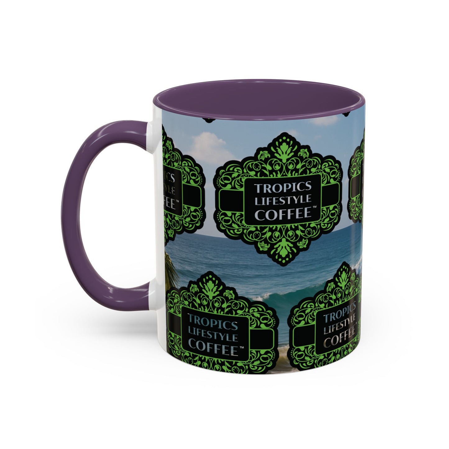 Accent Coffee Mug (11, 15oz), 8 Colors - Tropics Lifestyle Coffee, Meet You There