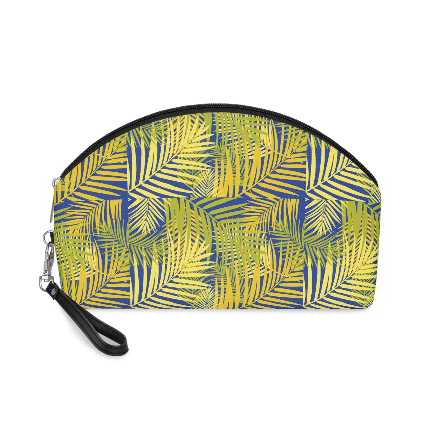 Makeup Bag - Green/Blue Palm Fronds