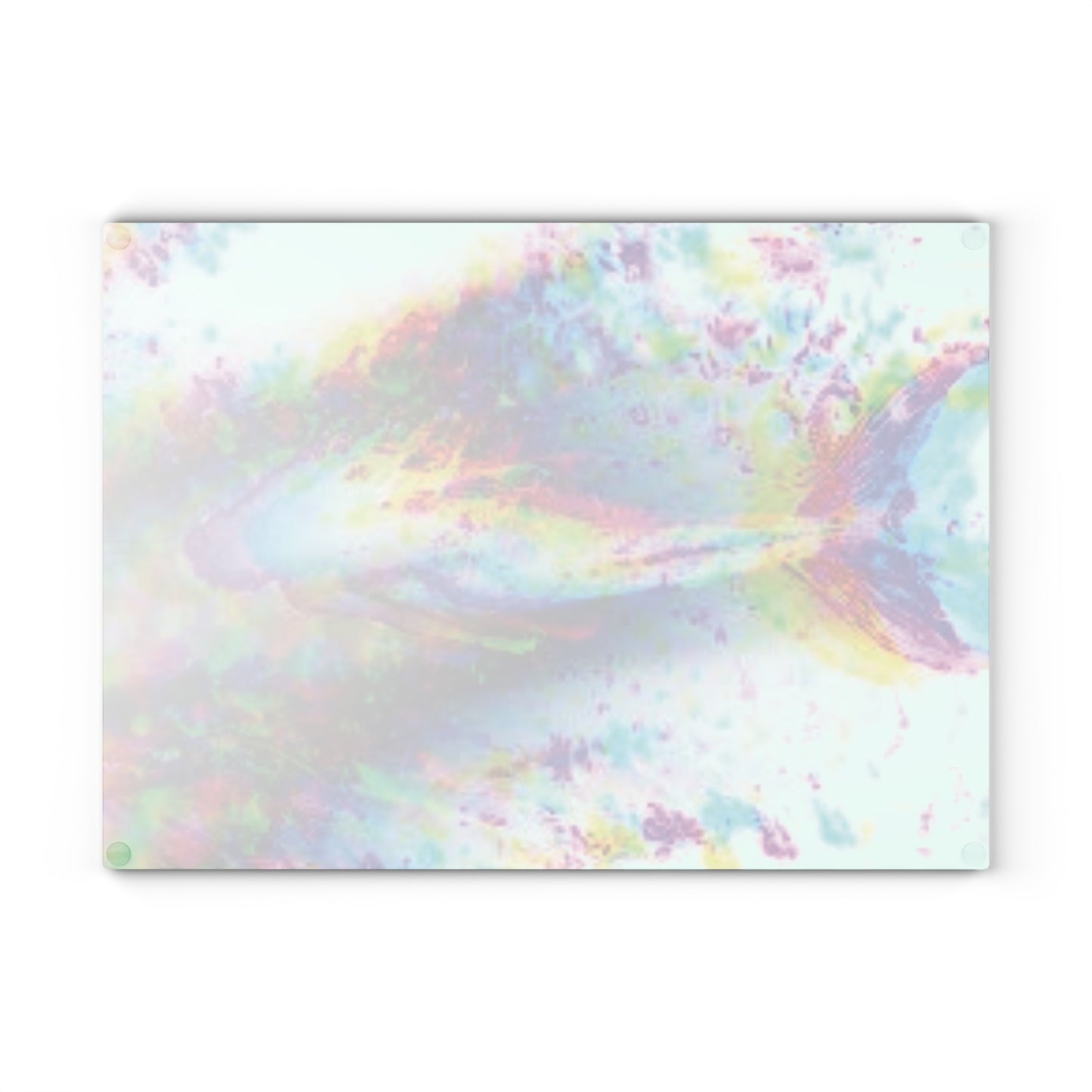 Glass Cutting Board, 2 sizes - Solo Mermaid, Rainbow Trace