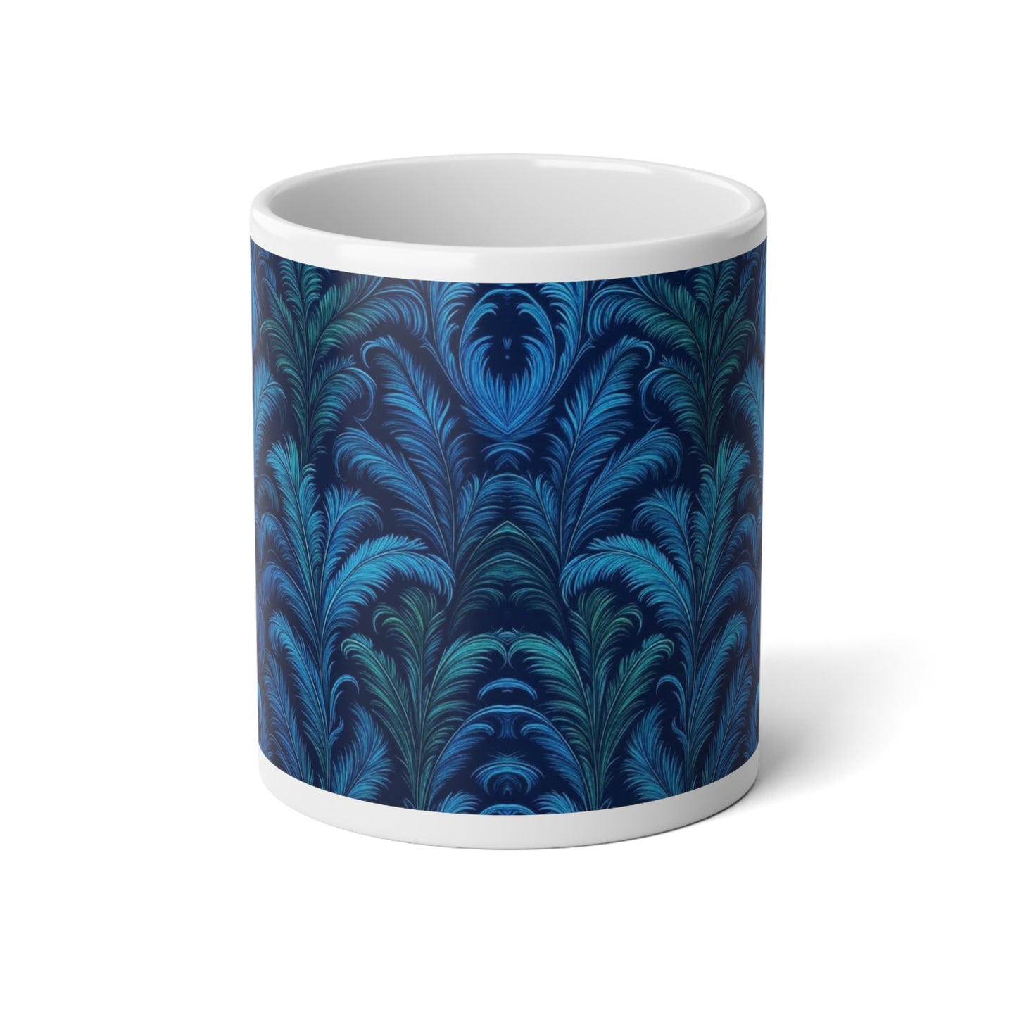 Jumbo Mug, 20oz, Rocco Palms Deep Ocean Blue | Tropical Coffee Cup
