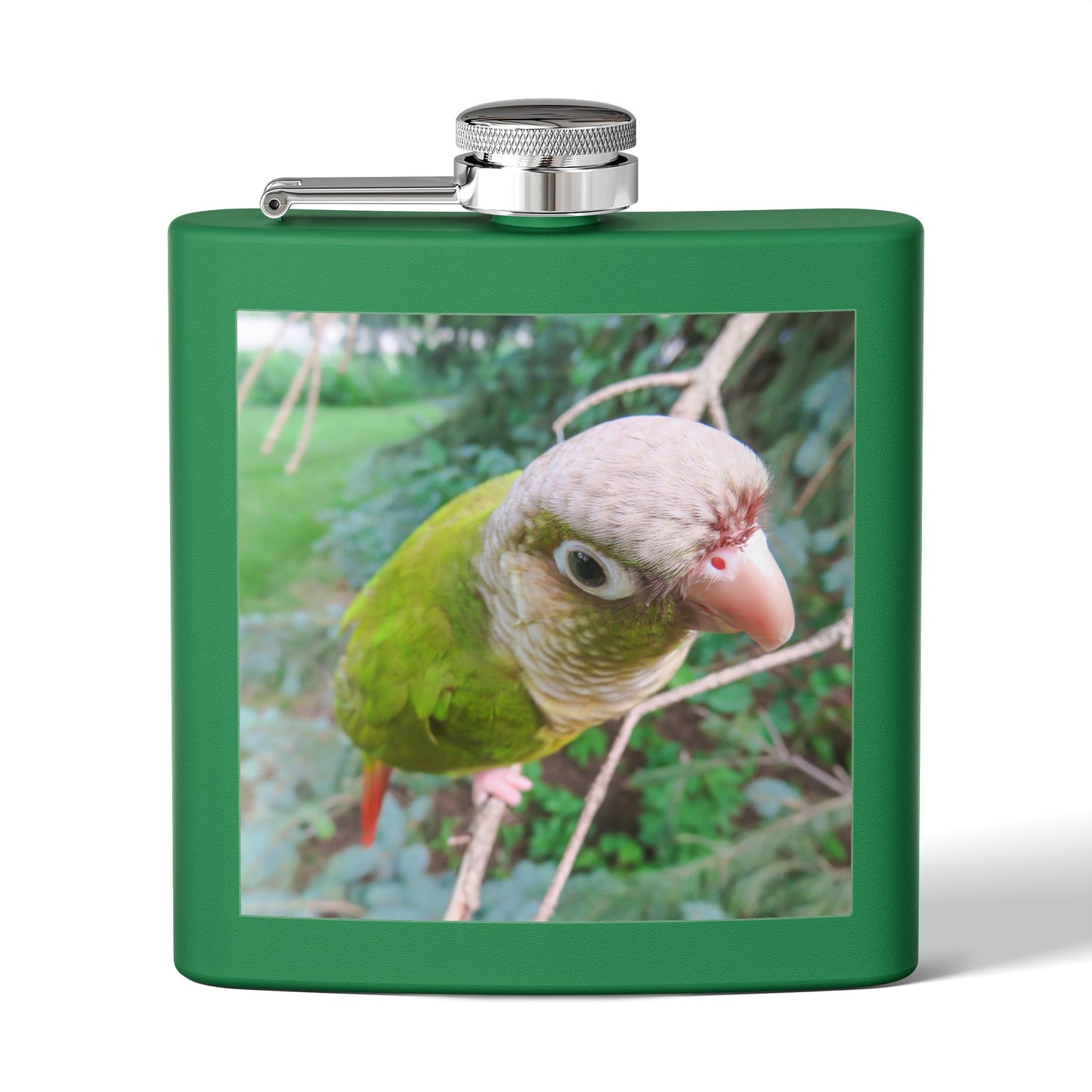 Tropical Stainless Steel 6 oz. Flask, Many Colors  – Sassy Parrot