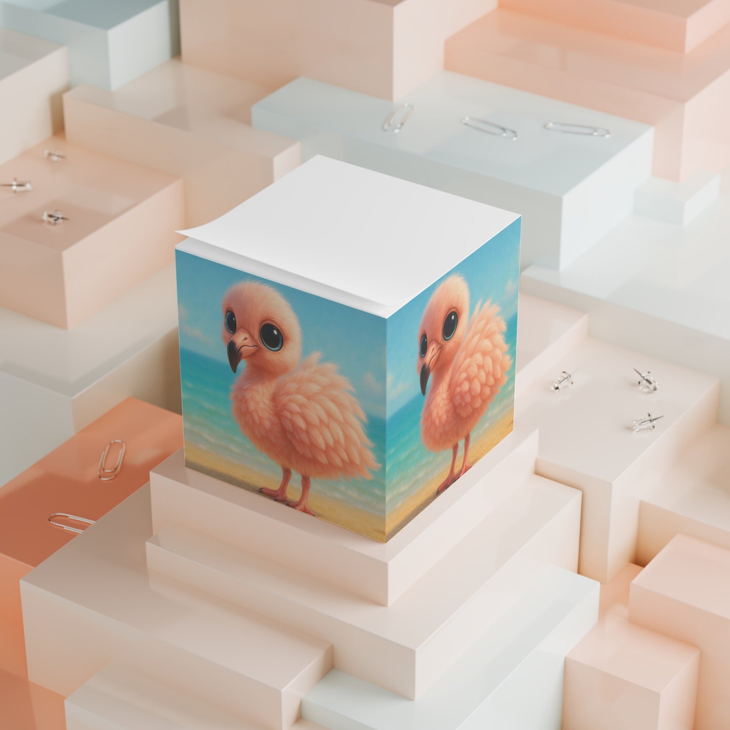 Note Cube - Baby Flamingo