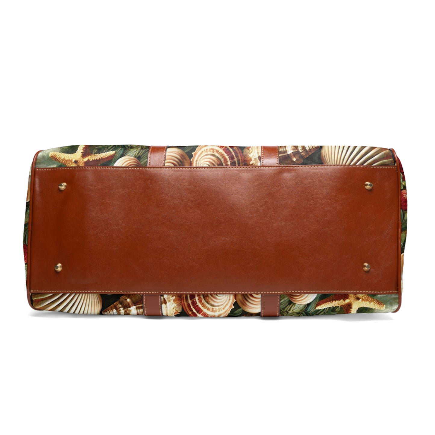 Tropical Waterproof Travel Bag - Perfect for Beach Getaways / Shells and Flowers