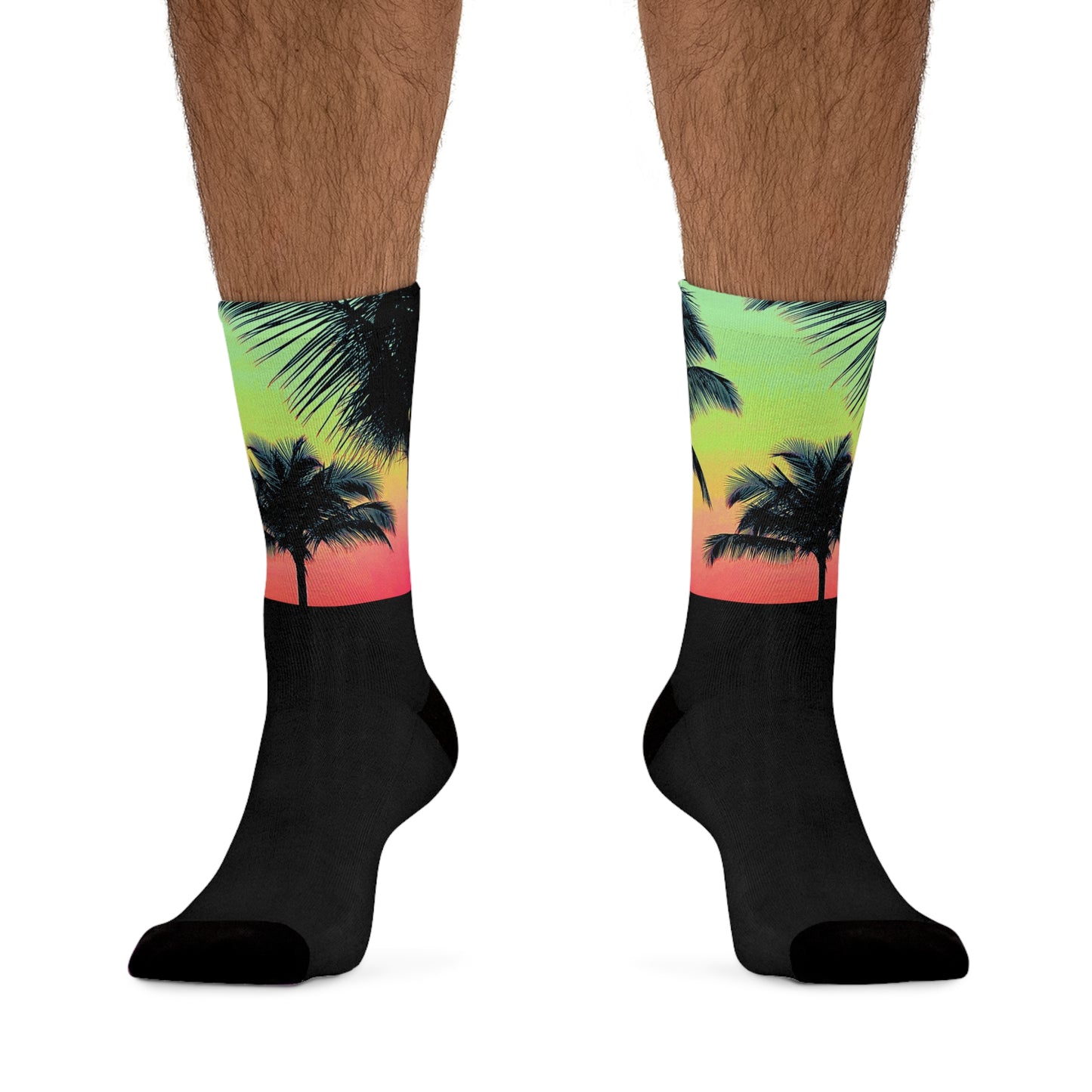 Recycled Poly Socks, Palm Glow Sangria