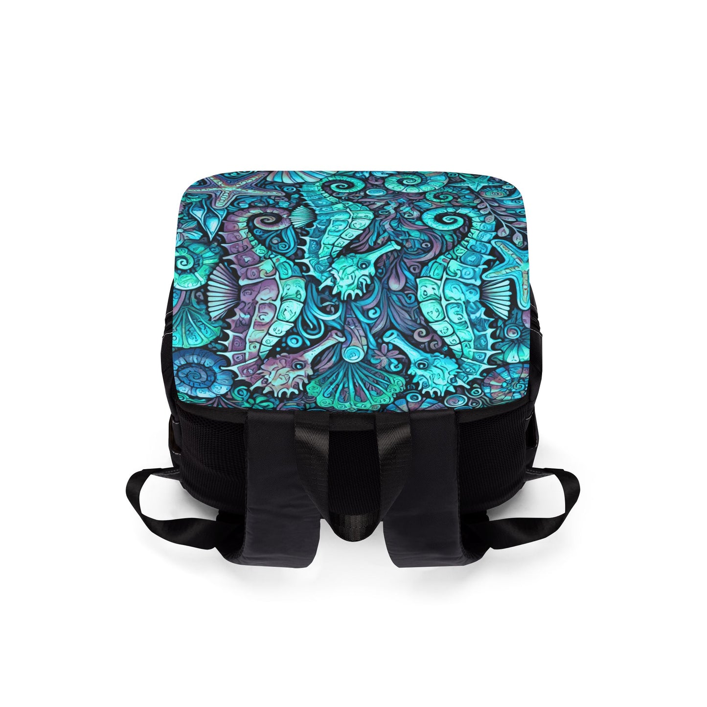 Seahorses/Turquoise Casual Backpack - Perfect for Everyday Adventures