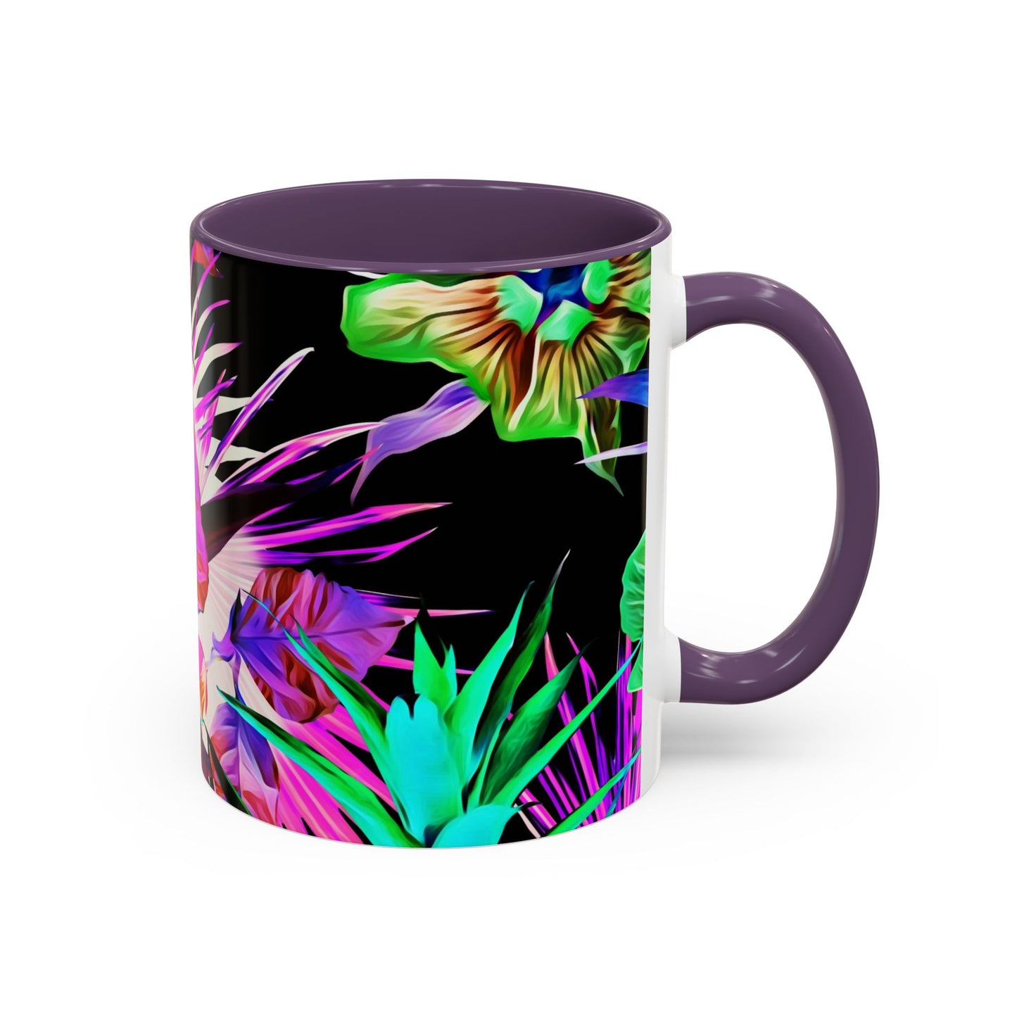 Accent Coffee Mug (11, 15oz), Plant Palooza, black / Various Colors