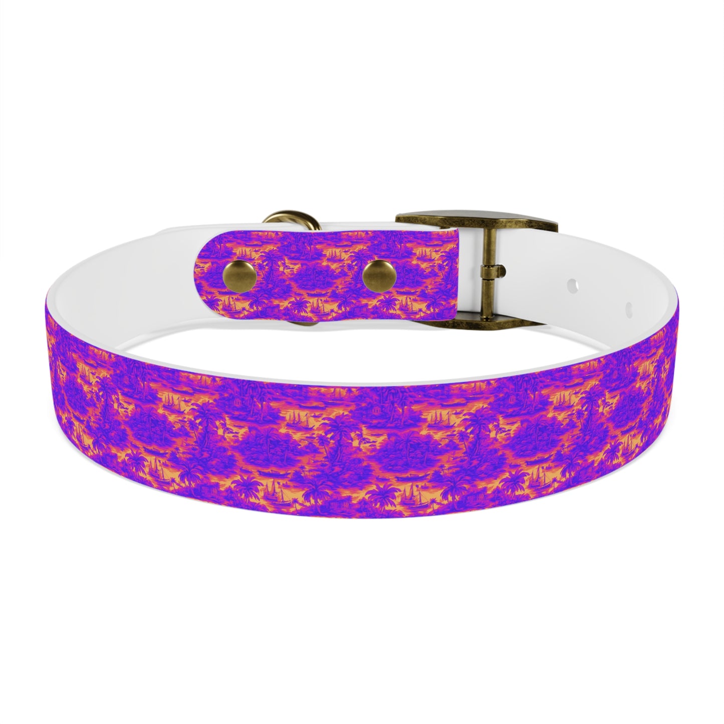 Dog Collar - Crazy Cool Tropical Toile