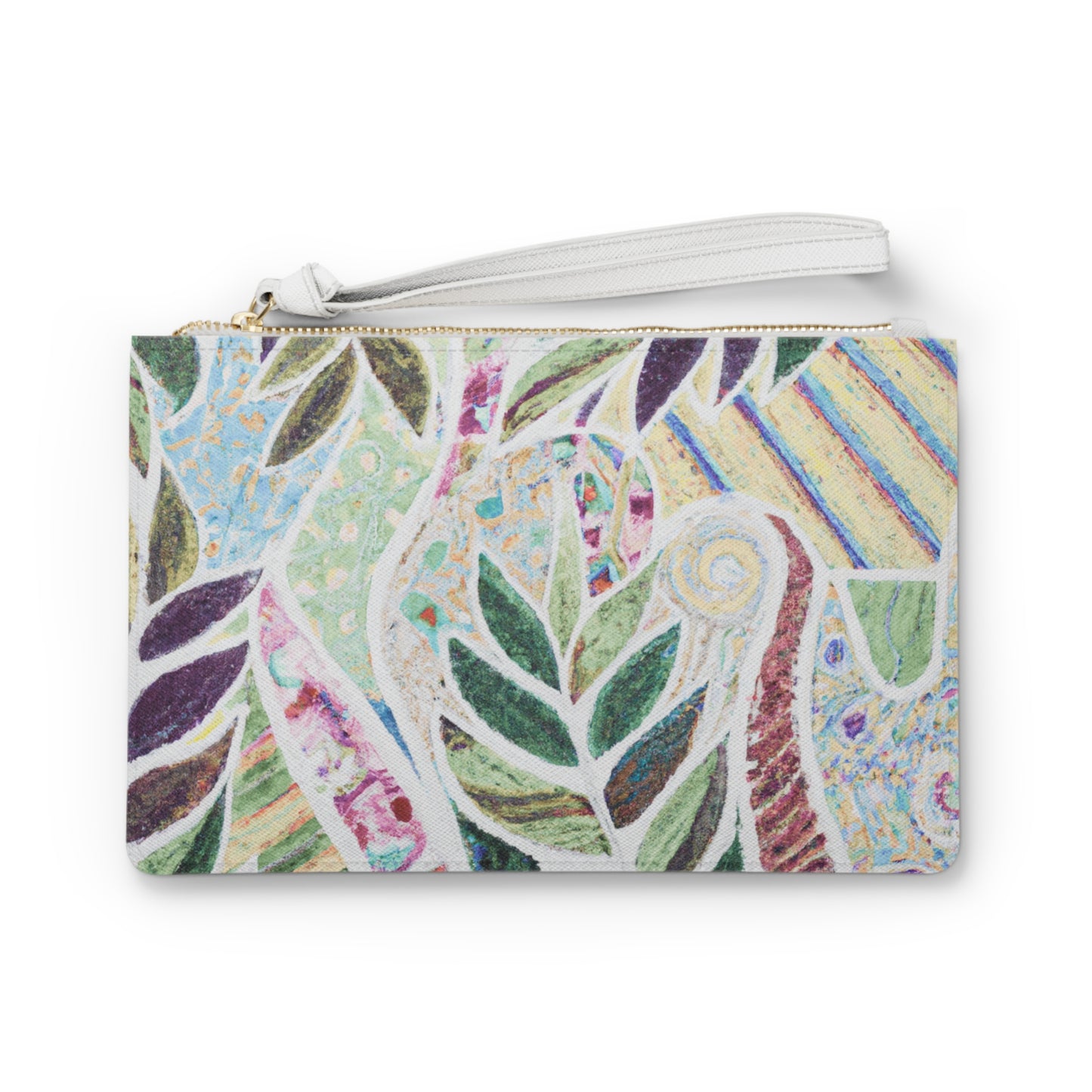 Tropical Faux Leather Clutch Bag - Perfect for Beach Adventures & Summer Vacations / Amazon Whimsy, Vintage