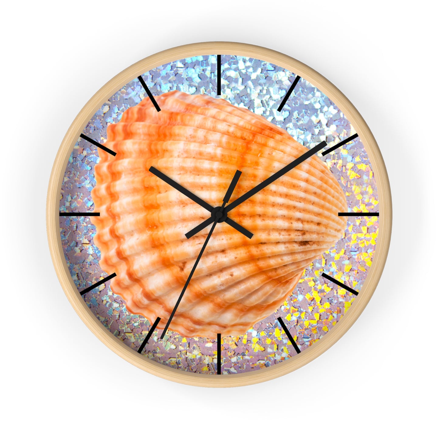 Wall Clock, Disco Orange Scallop, Hands/Base Variants